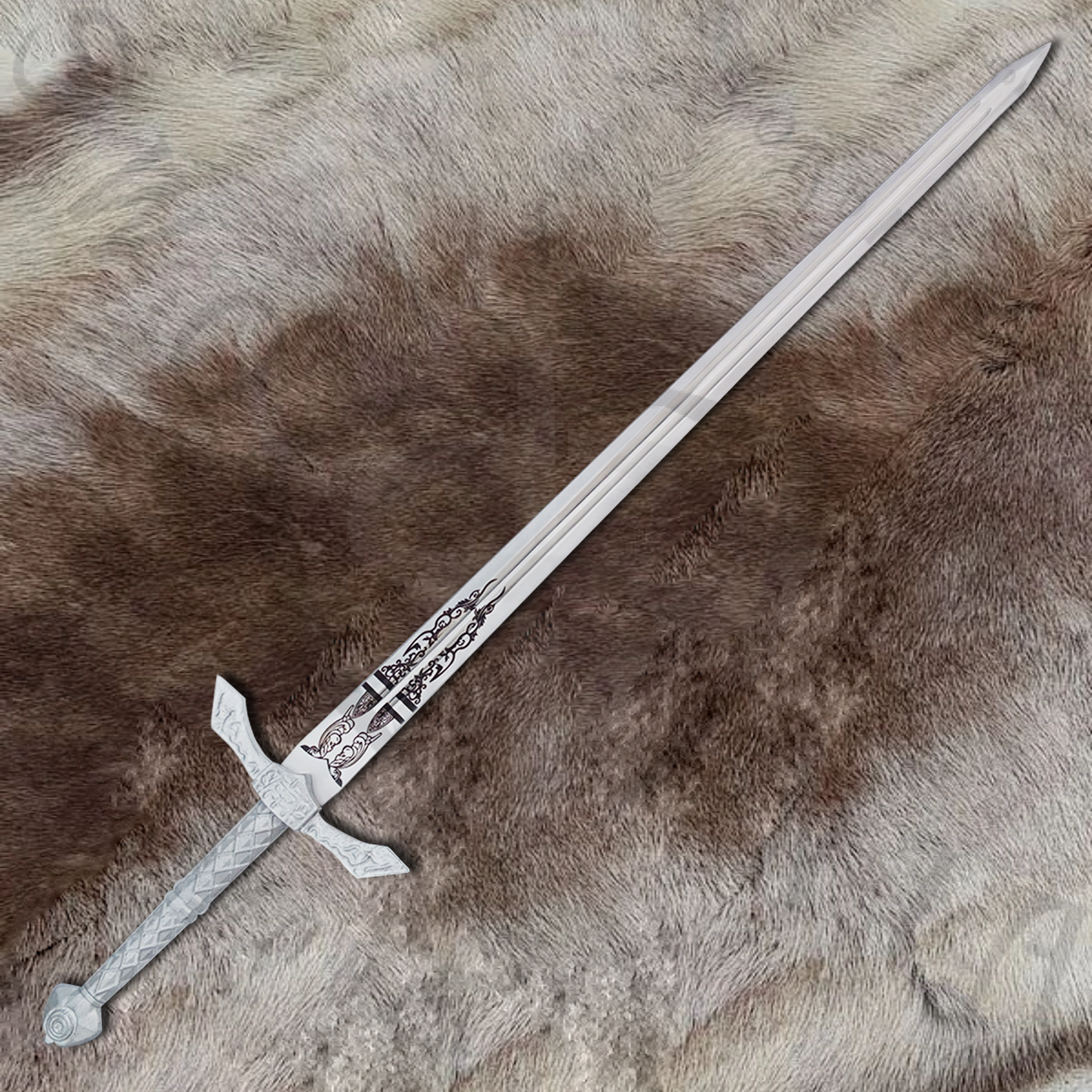 Elden Ring Greatsword Banished Knight's Sword with Wall Plaque and Scabbard