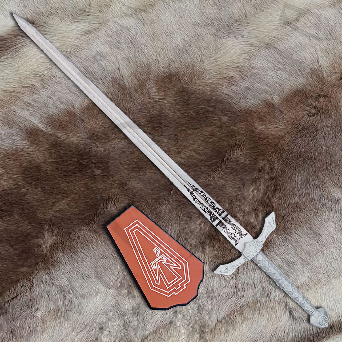 Elden Ring Greatsword Banished Knight's Sword with Wall Plaque and Scabbard