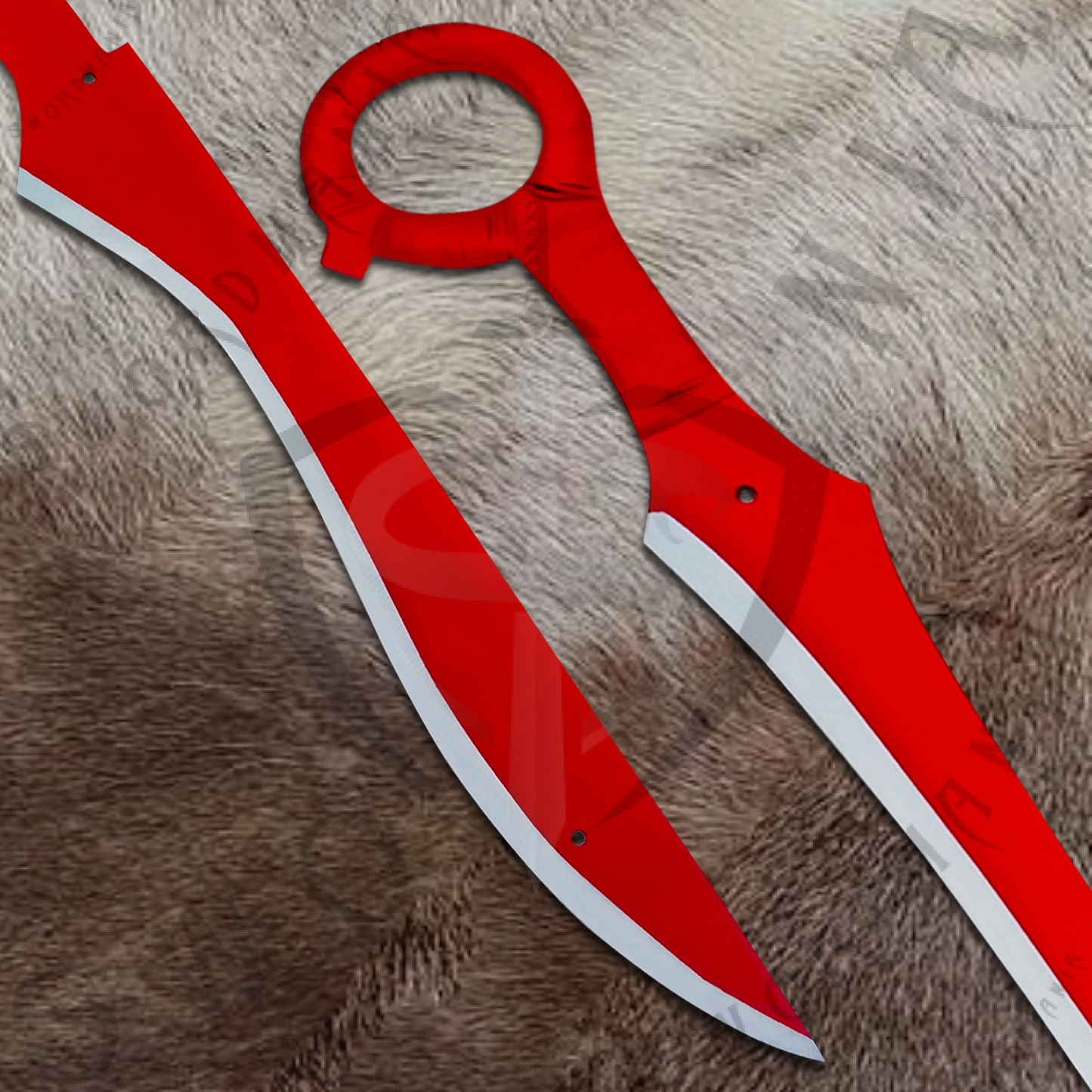 Kill La Kill Red Scissor Blades of Ryuko Matoi Set with Plaque and Scabbard