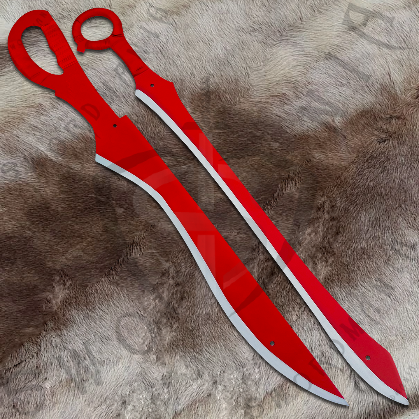 Kill La Kill Red Scissor Blades of Ryuko Matoi Set with Plaque and Scabbard