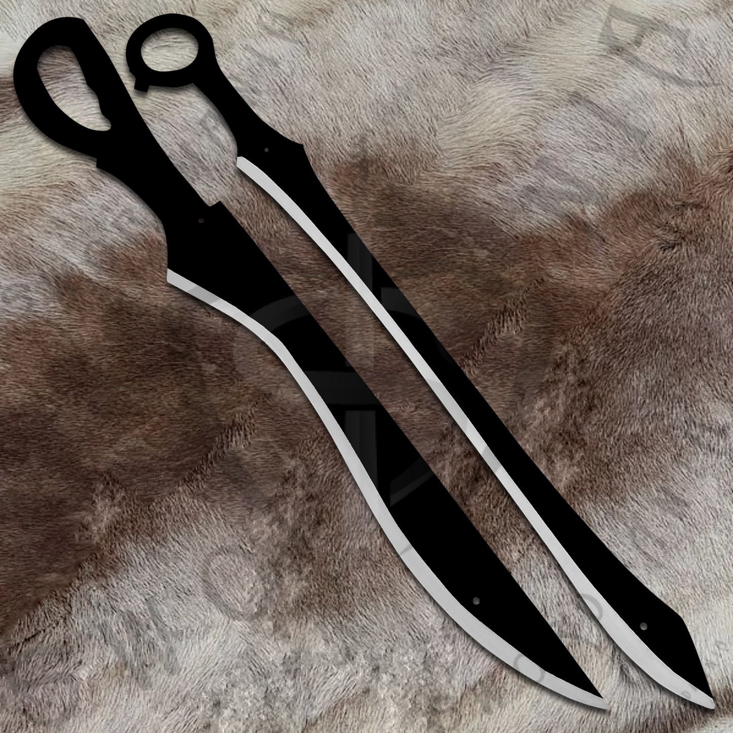 Kill La Kill Black Scissor Blades of Ryuko Matoi Set with Plaque and Scabbard