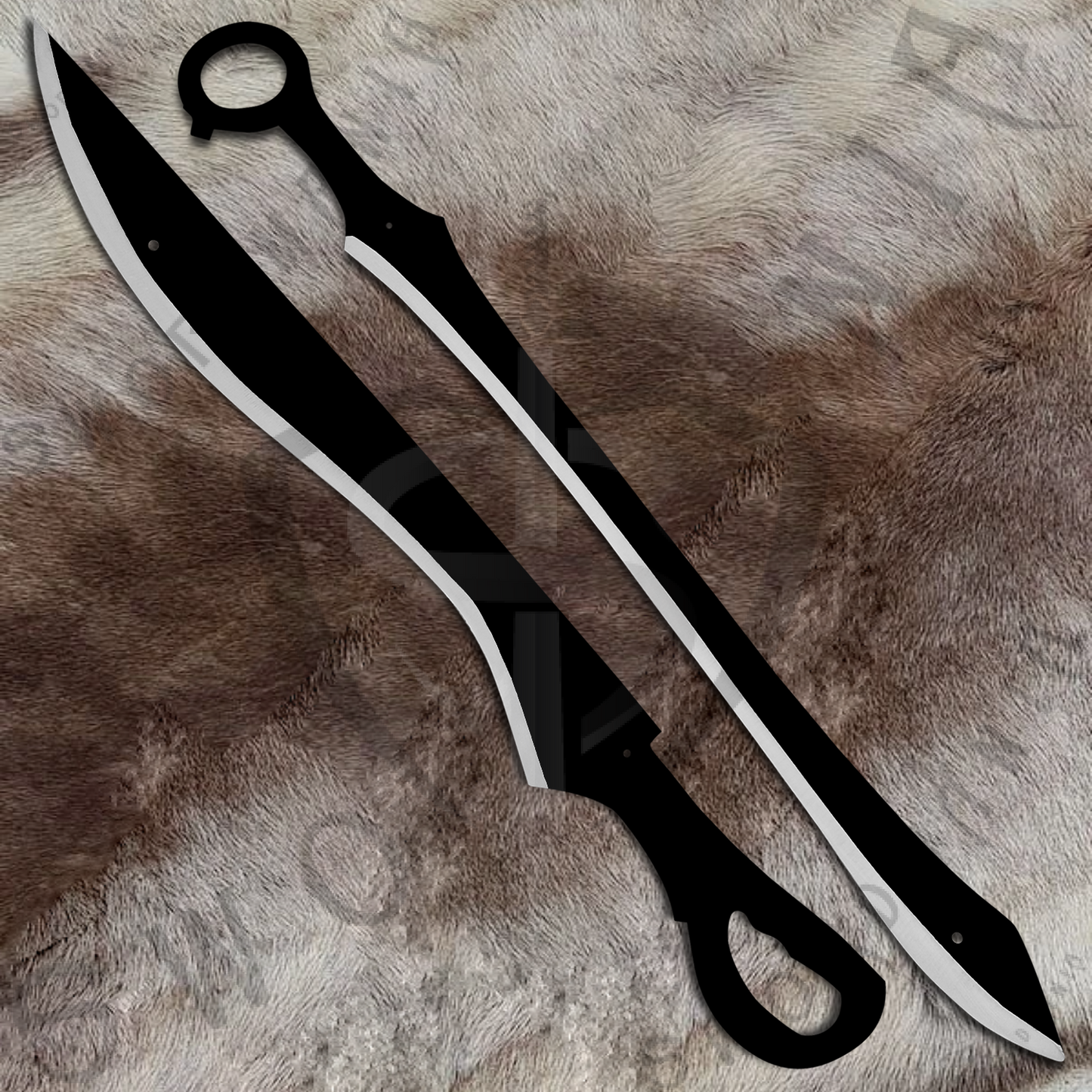 Kill La Kill Black Scissor Blades of Ryuko Matoi Set with Plaque and Scabbard