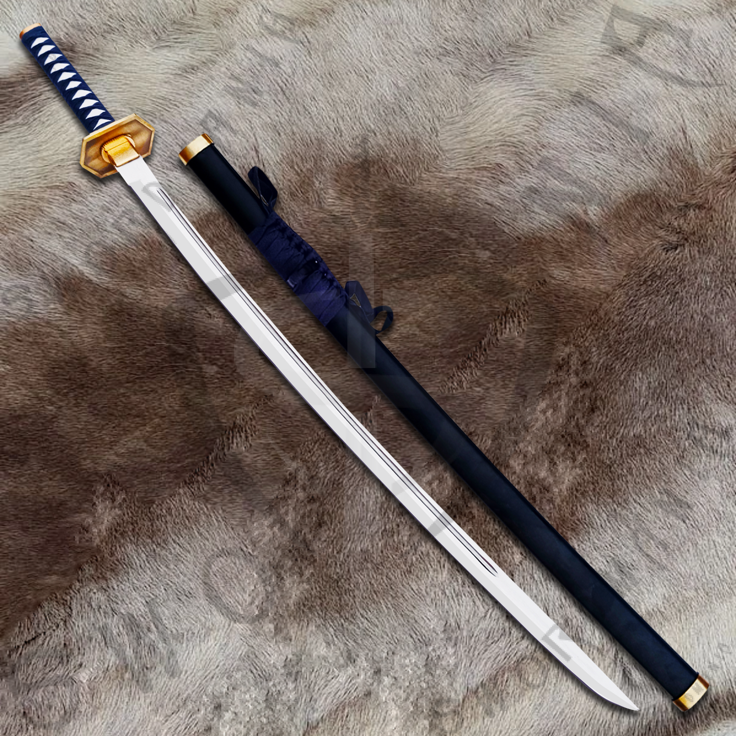 Bleach Kyoka Suigetsu Zanpakuto of Sosuke Aizen Sword with Wall Plaque and Scabbard