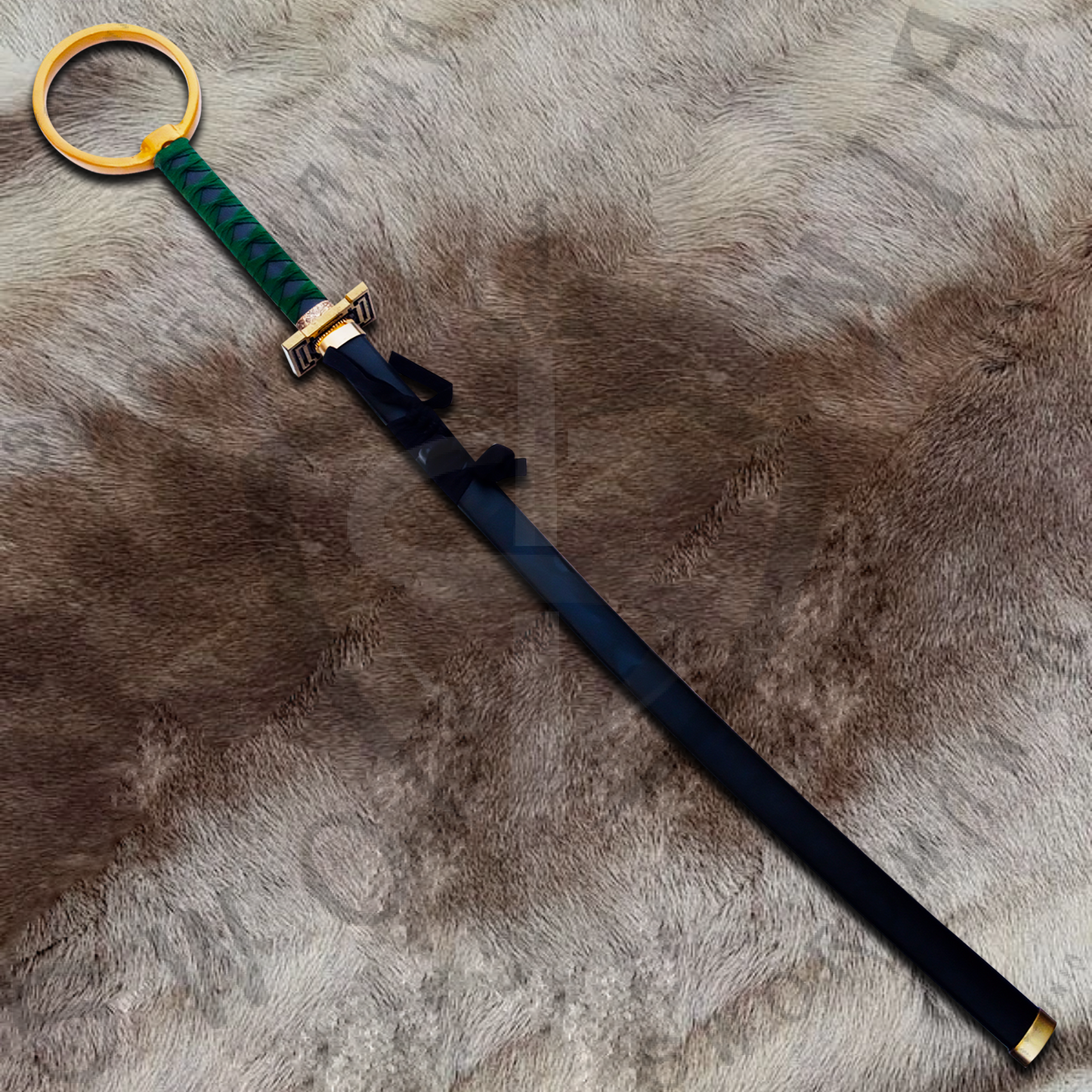 Bleach Sakanade Zanpakuto Shinji Hirako's Sword with Wall Plaque and Scabbard