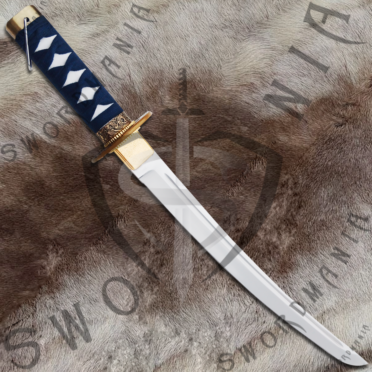 Ghost of Tsushima Island Keeper Swords Pair of Tanto and Katana of Jin Sakai with Plaque and Scabbard-SM562