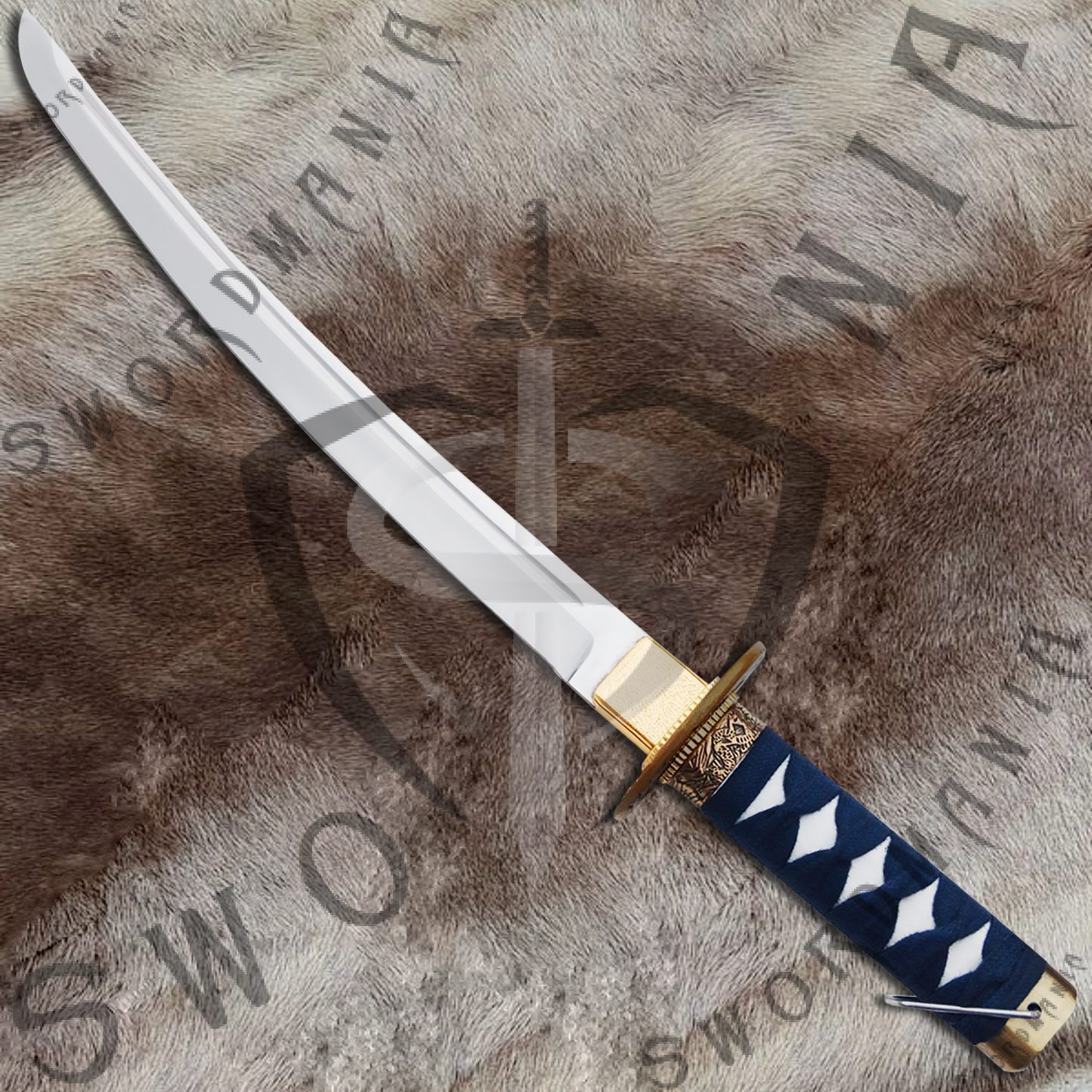 Ghost of Tsushima Island Keeper Swords Pair of Tanto and Katana of Jin Sakai with Plaque and Scabbard-SM562