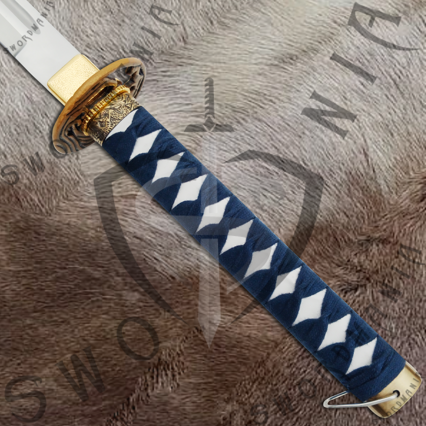 Ghost of Tsushima Island Keeper Swords Pair of Tanto and Katana of Jin Sakai with Plaque and Scabbard-SM562