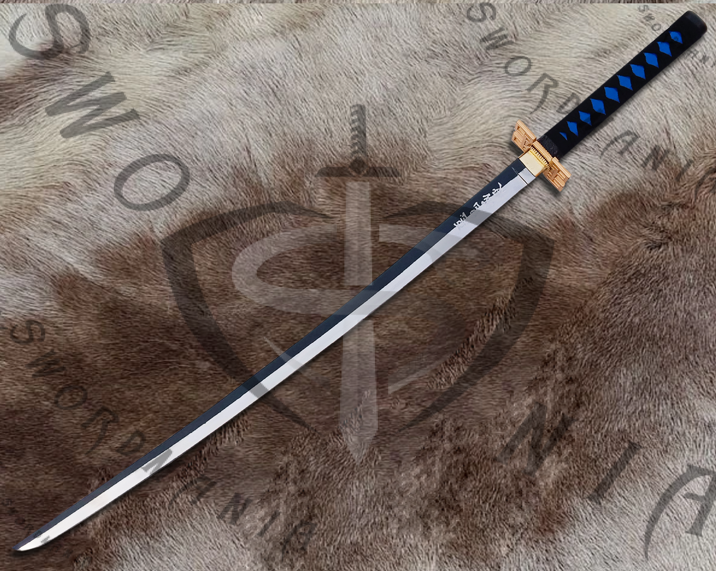 Demon Slayer Muichiro Tokito Nichirin Sword with Plaque and Scabbard