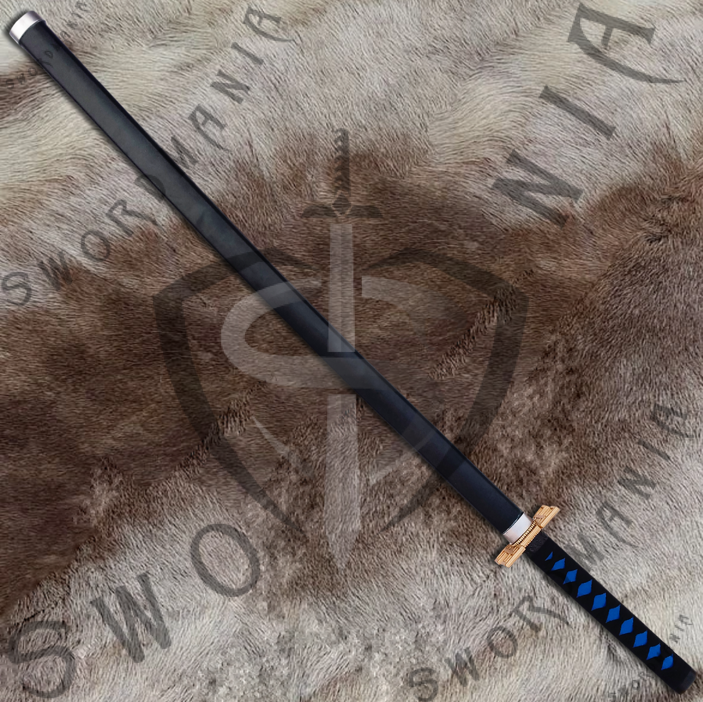 Demon Slayer Muichiro Tokito Nichirin Sword with Plaque and Scabbard