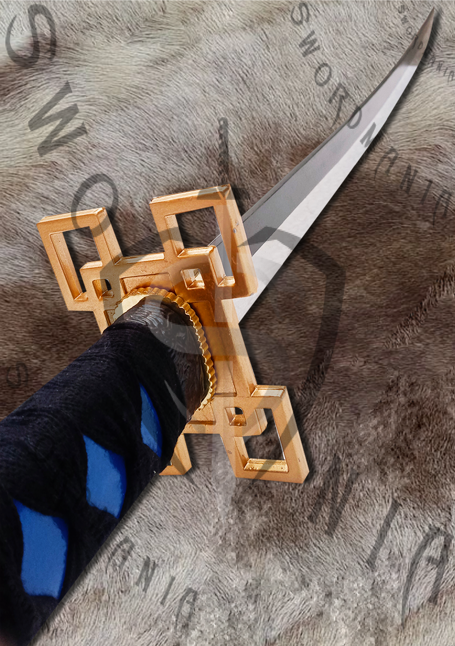 Demon Slayer Muichiro Tokito Nichirin Sword with Plaque and Scabbard