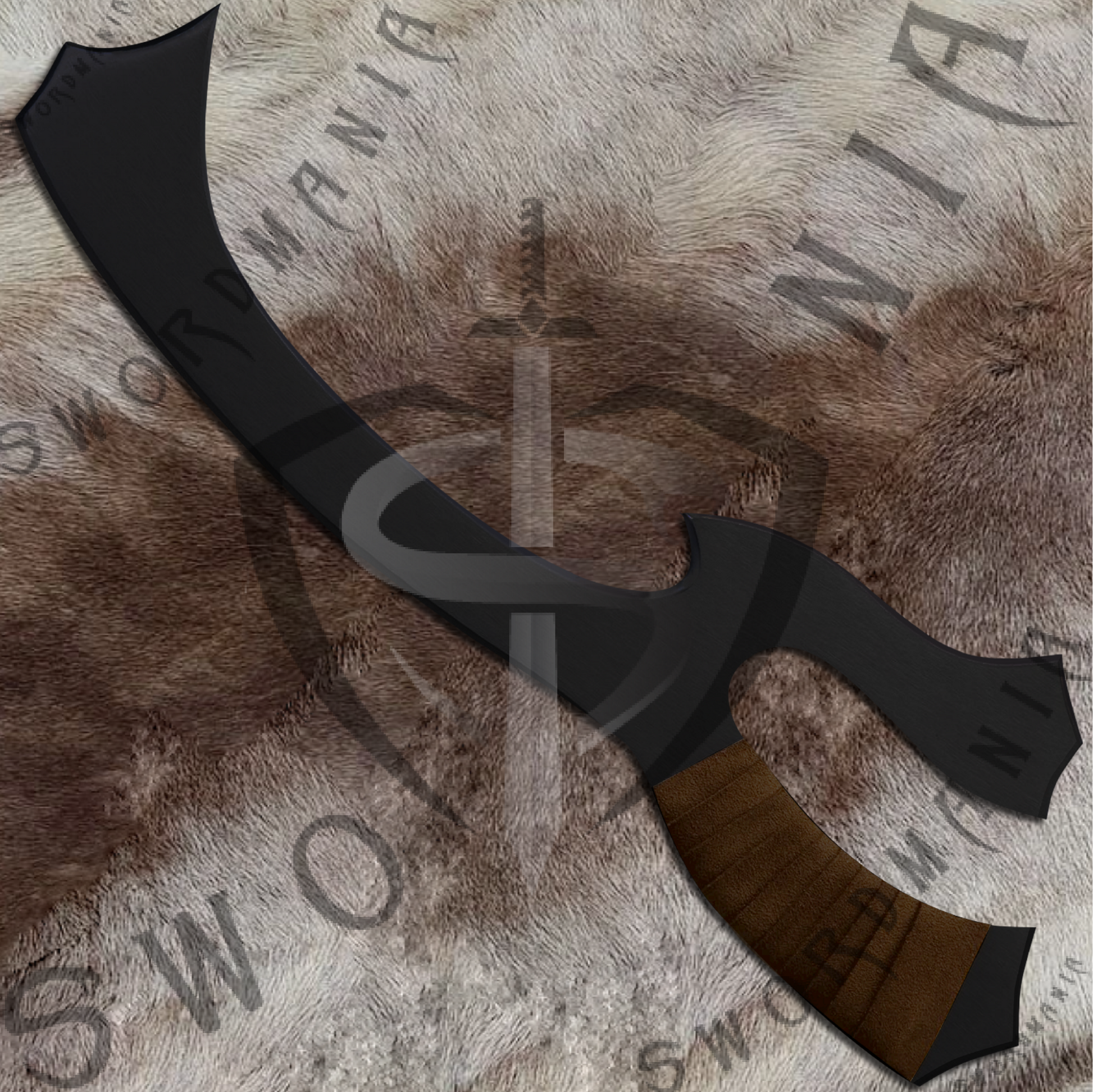 Mek'leth Knife of Klingons from Star Trek black polish with brown wrapping,, replica knife is a true work of art, faithfully recreating every intricate detail of the original with precision and dedication. We forged this iconic fanatasy sword replica  from functional battle ready steels like high carbon steel,damascus and 5160 spring steel.