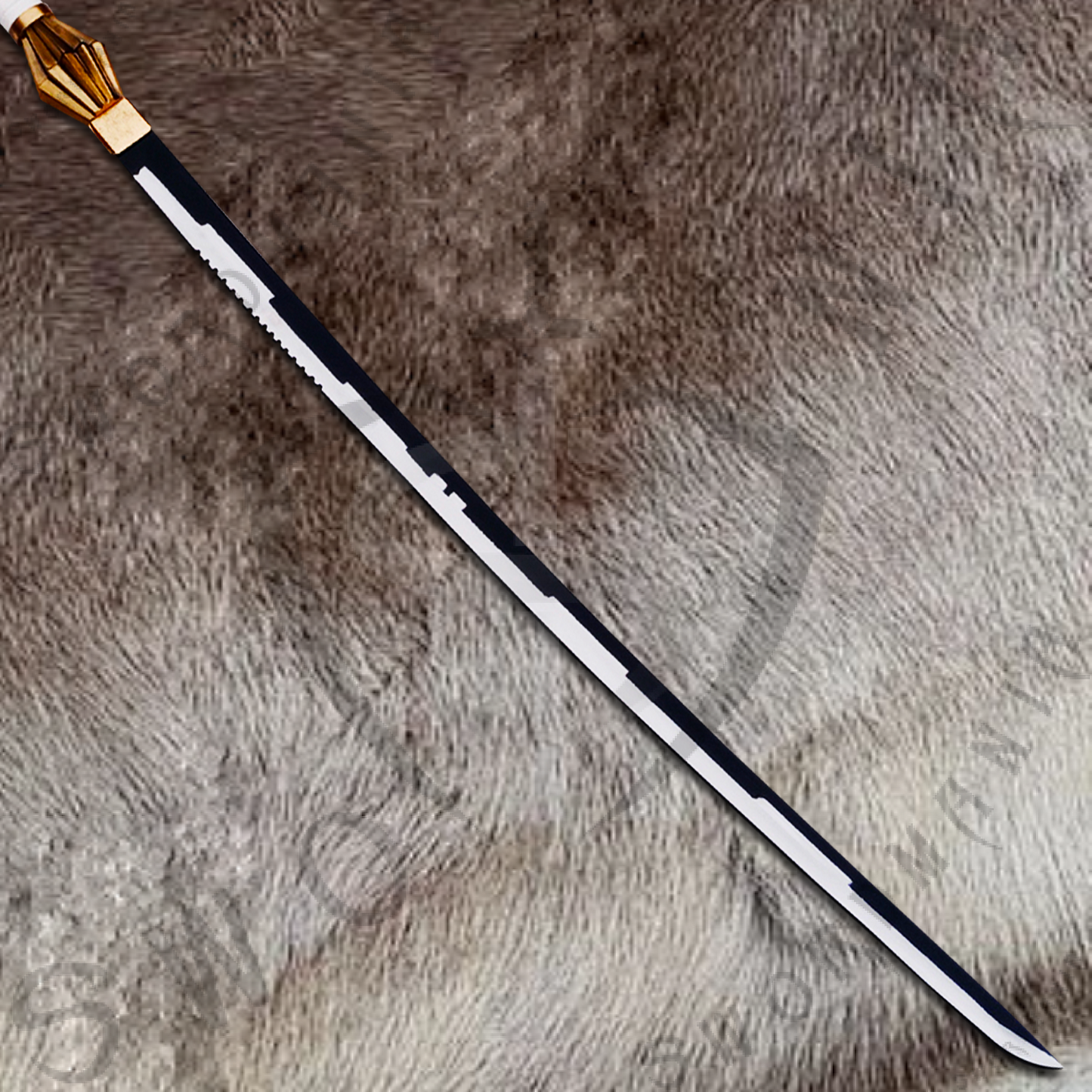 Bleach Nozarashi Zanpakuto of Kenpachi Zaraki Sword with Wall Plaque and Scabbard