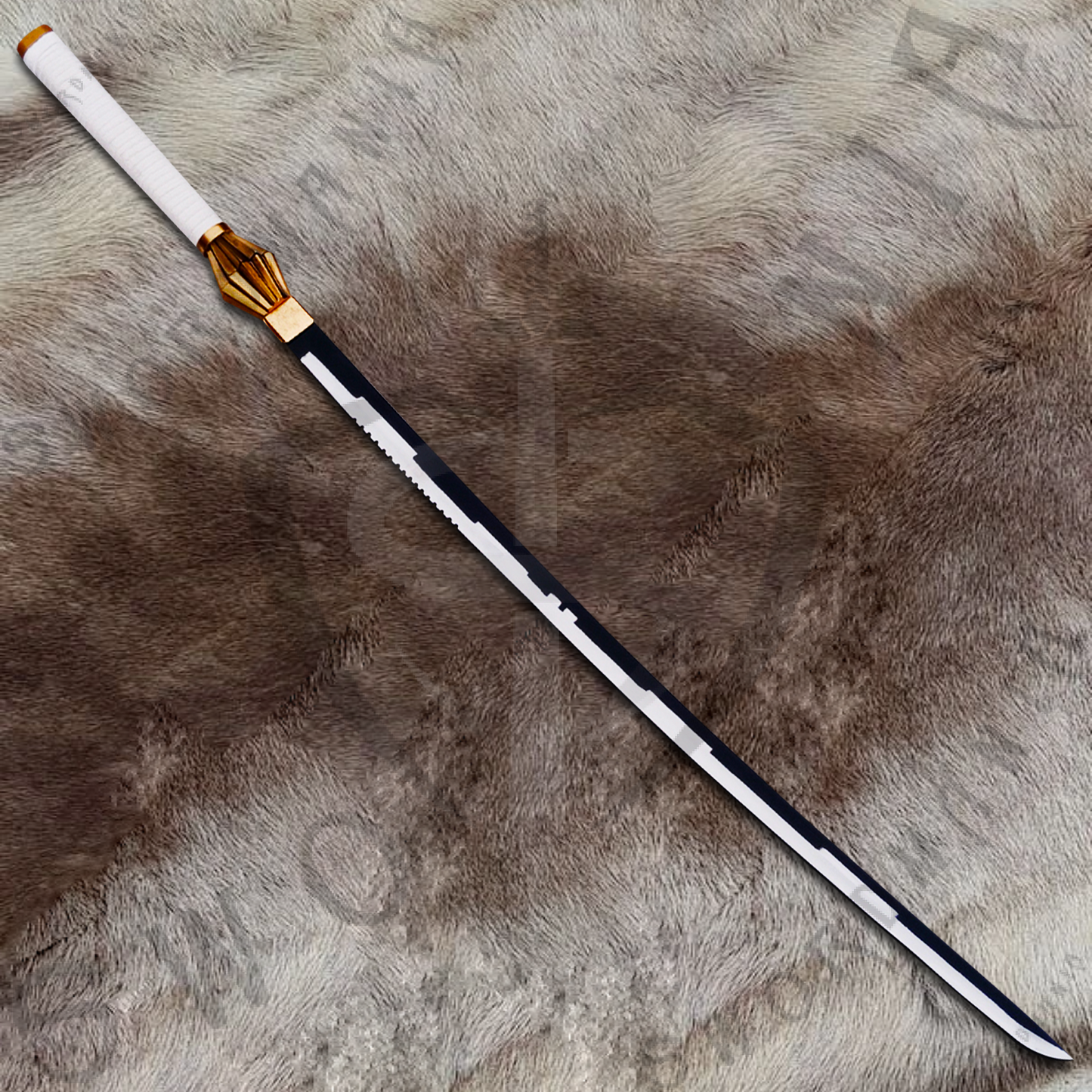 Bleach Nozarashi Zanpakuto of Kenpachi Zaraki Sword with Wall Plaque and Scabbard