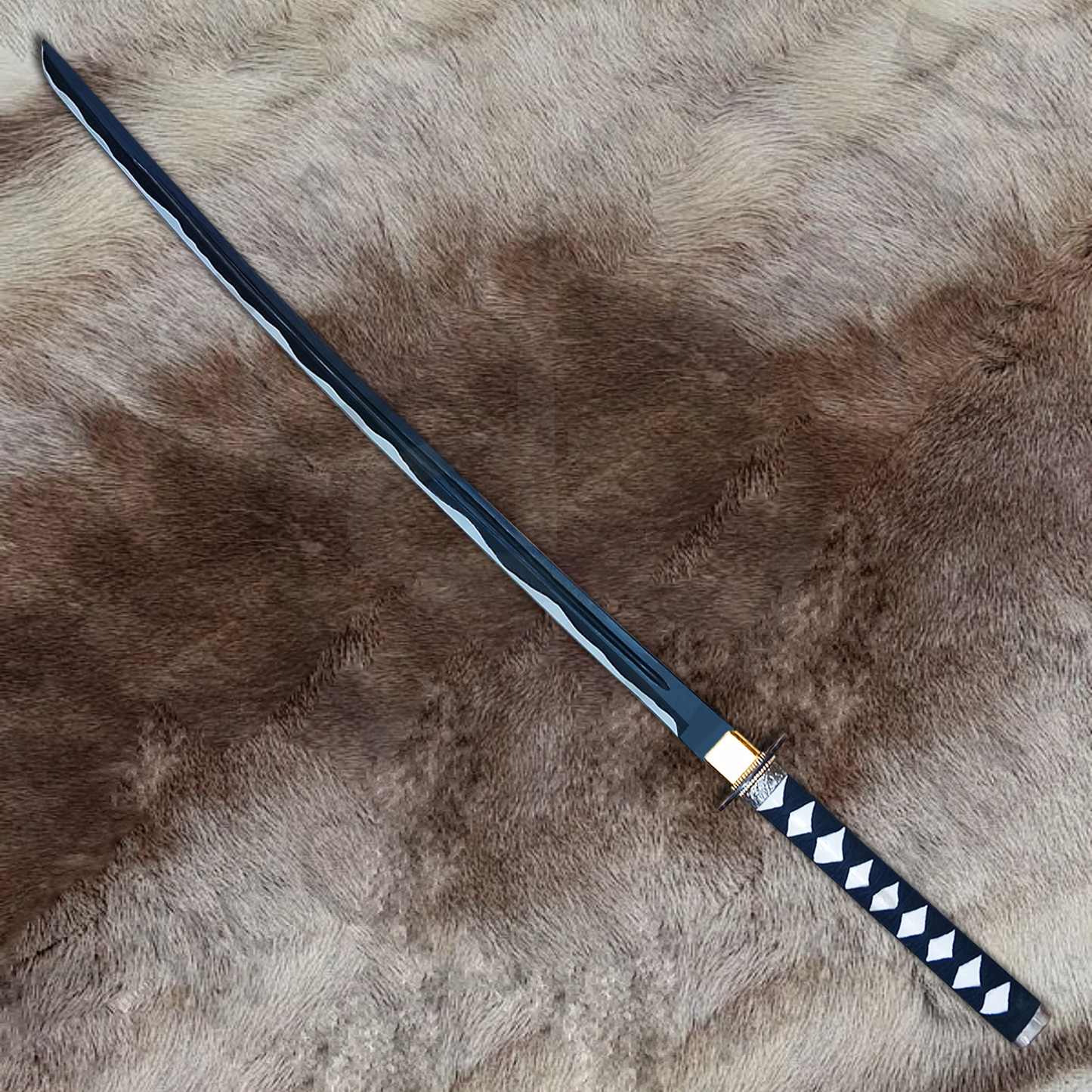 Elden Ring Nagakiba Hunter Yura's Sword with Wall Plaque and Scabbard