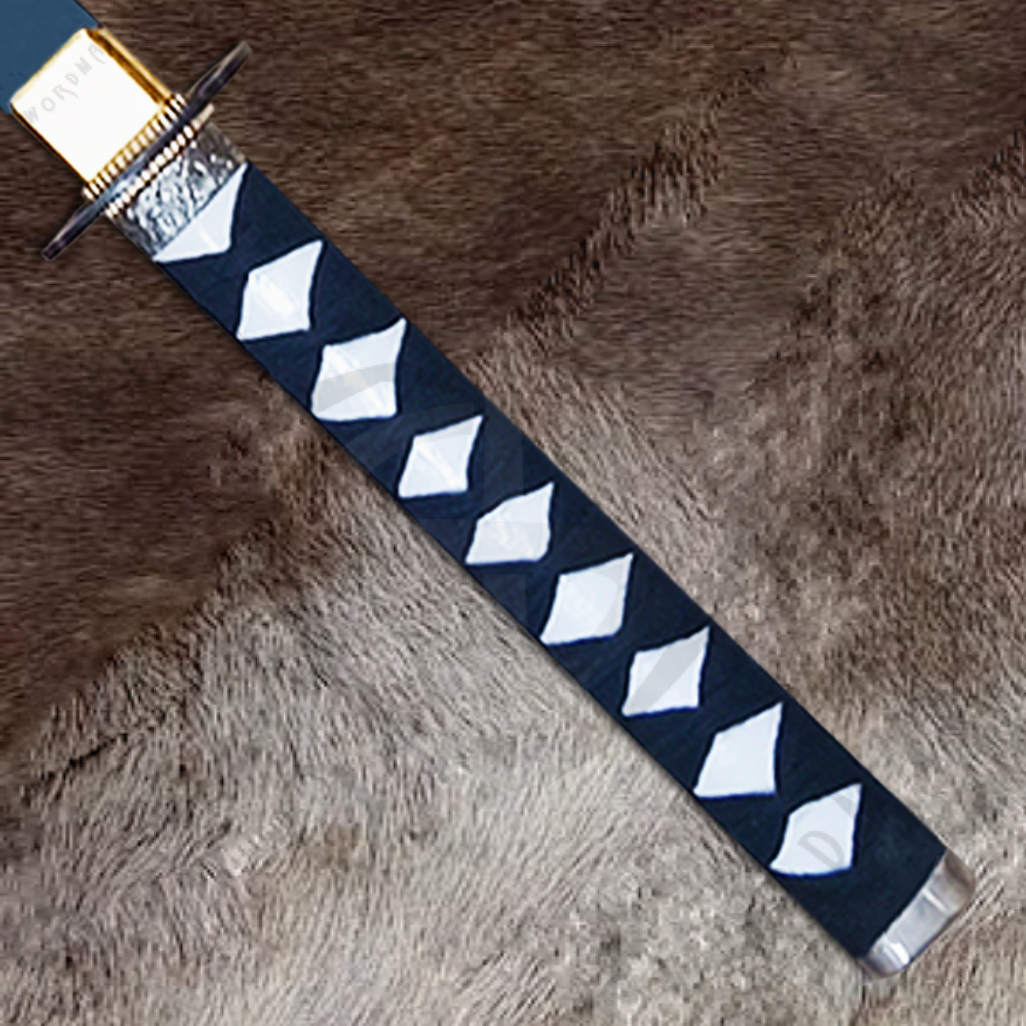 Elden Ring Nagakiba Hunter Yura's Sword with Wall Plaque and Scabbard
