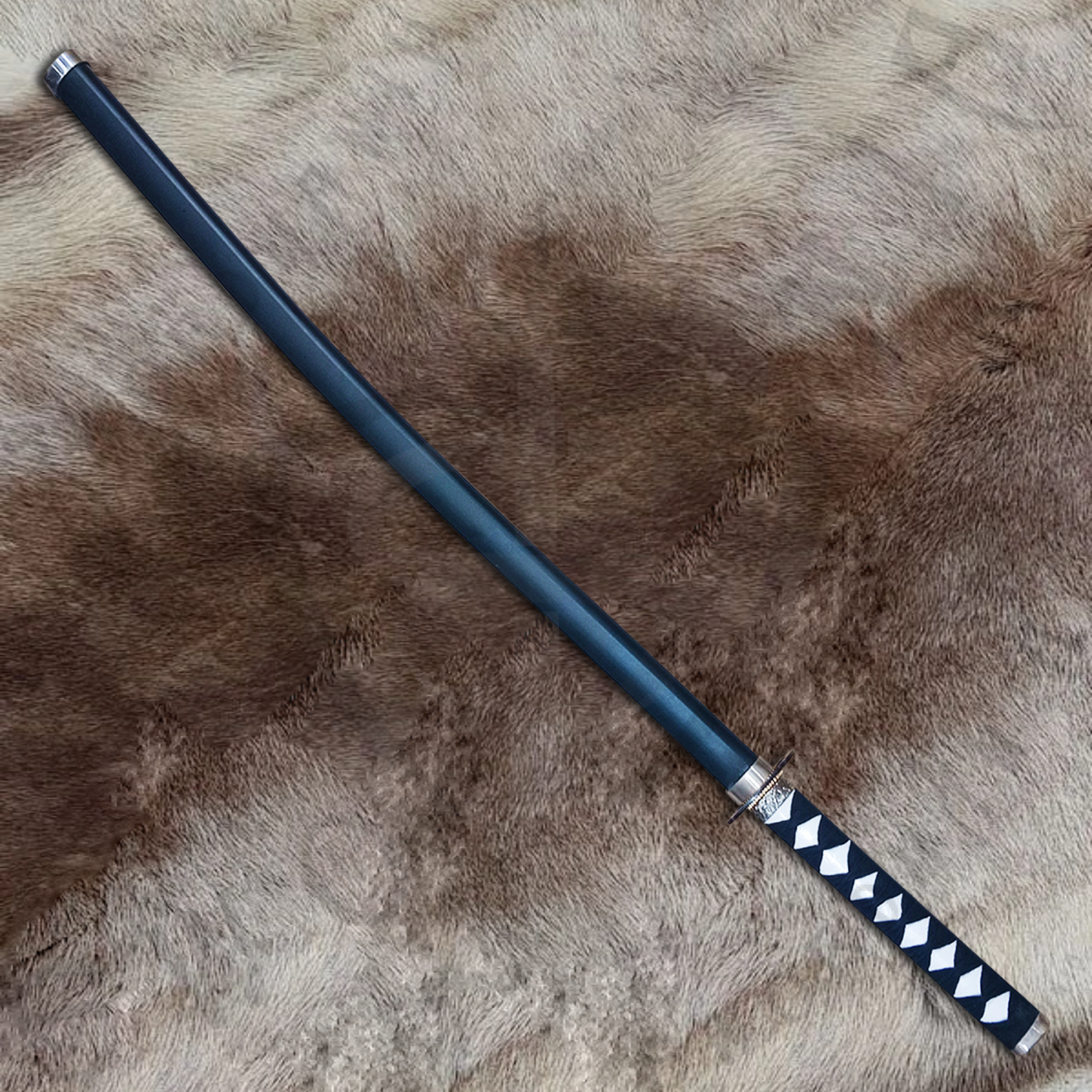 Elden Ring Nagakiba Hunter Yura's Sword with Wall Plaque and Scabbard