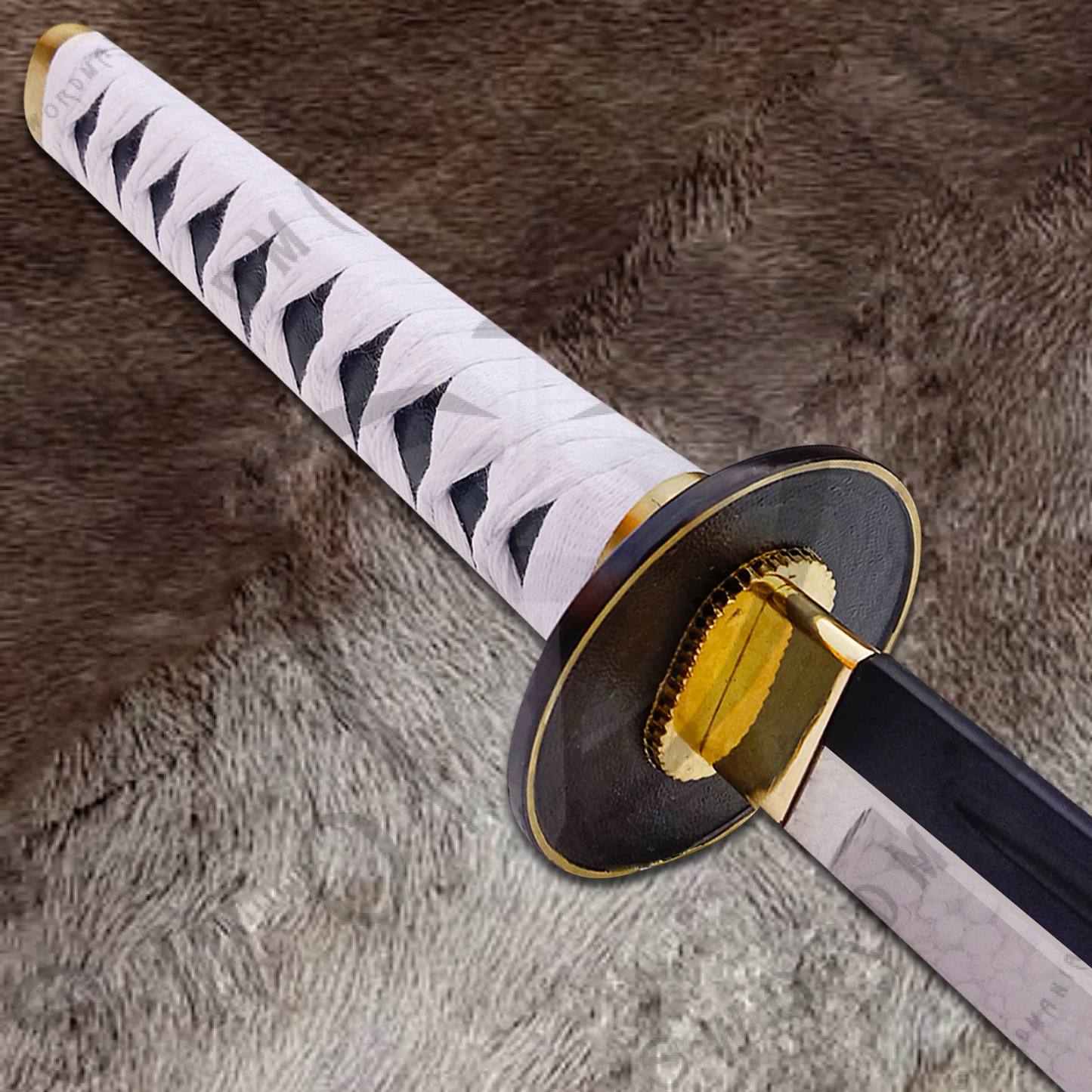 One Piece Wado Ichimonji of Roronoa Zoro Sword with Wall Plaque and Scabbard