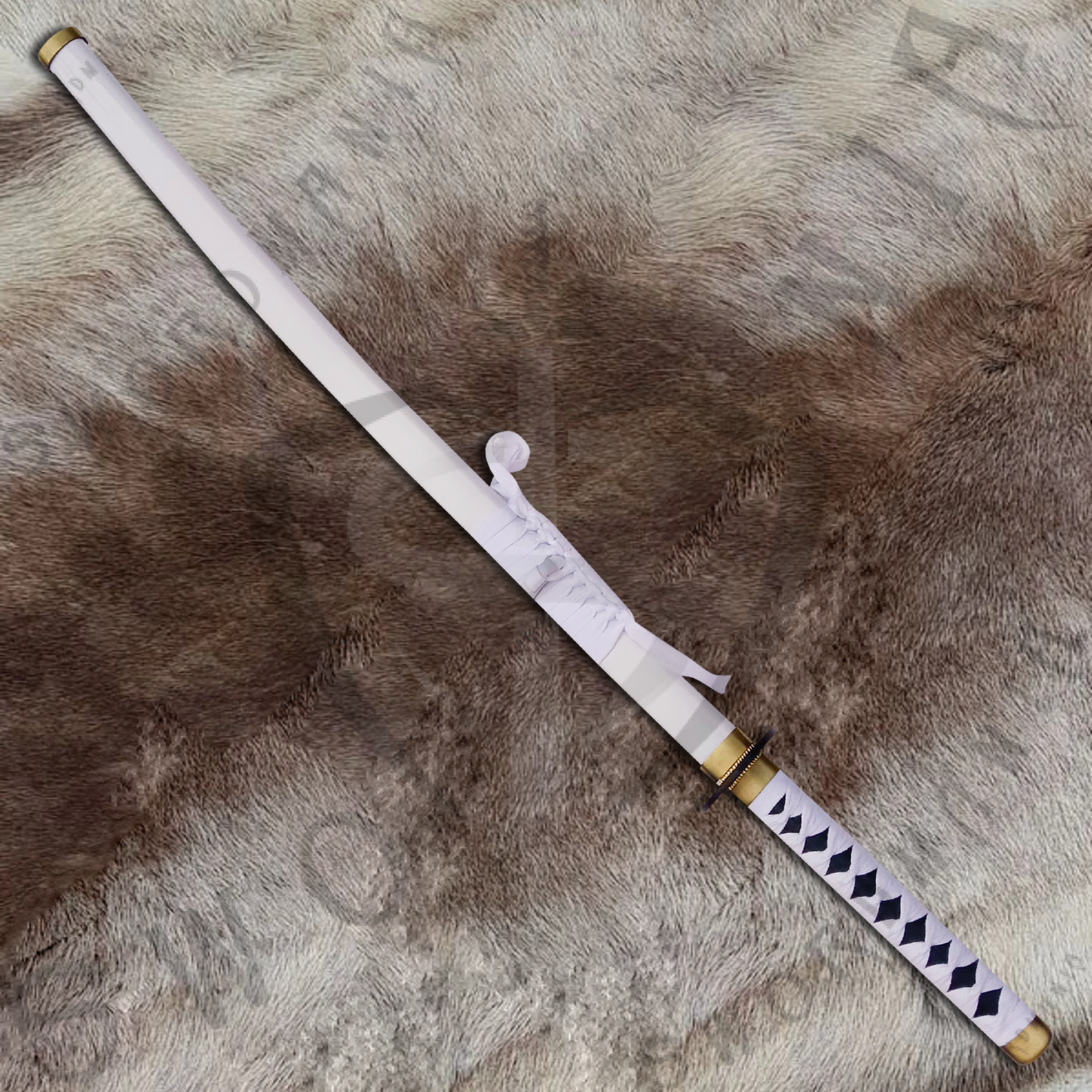One Piece Wado Ichimonji of Roronoa Zoro Sword with Wall Plaque and Scabbard