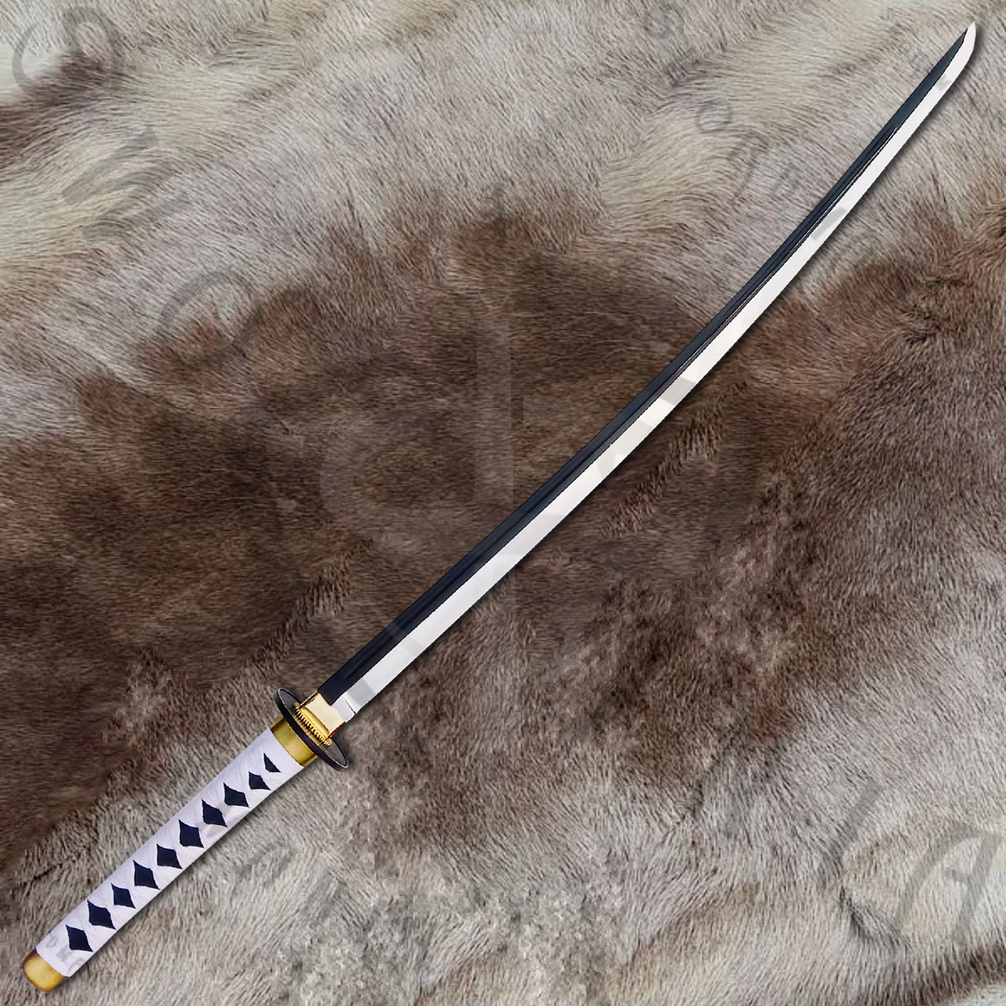 One Piece Wado Ichimonji of Roronoa Zoro Sword with Wall Plaque and Scabbard