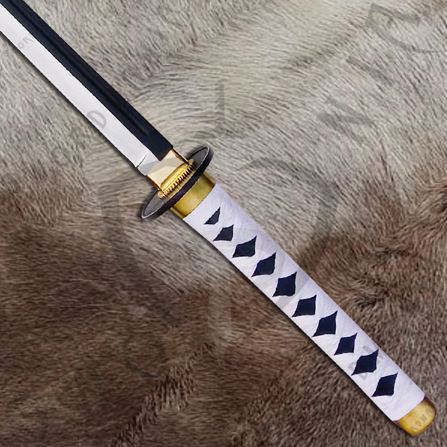 One Piece Wado Ichimonji of Roronoa Zoro Sword with Wall Plaque and Scabbard