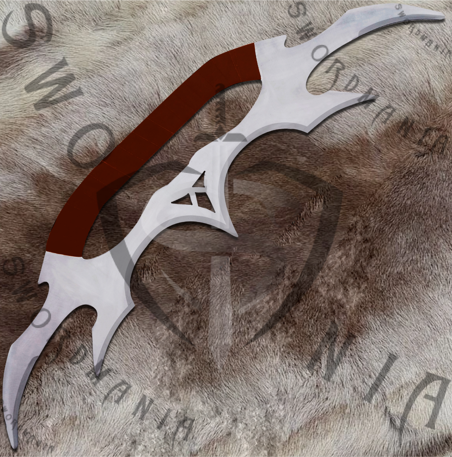 Bat'leth Sword of Kahless from Star Trek high polish with brown wrapping 45in sword. We forged this iconic fanatasy sword of Bat'leth Sword of Kahless replica from functional battle ready steels like high carbon steel,damascus and 5160 spring steel.