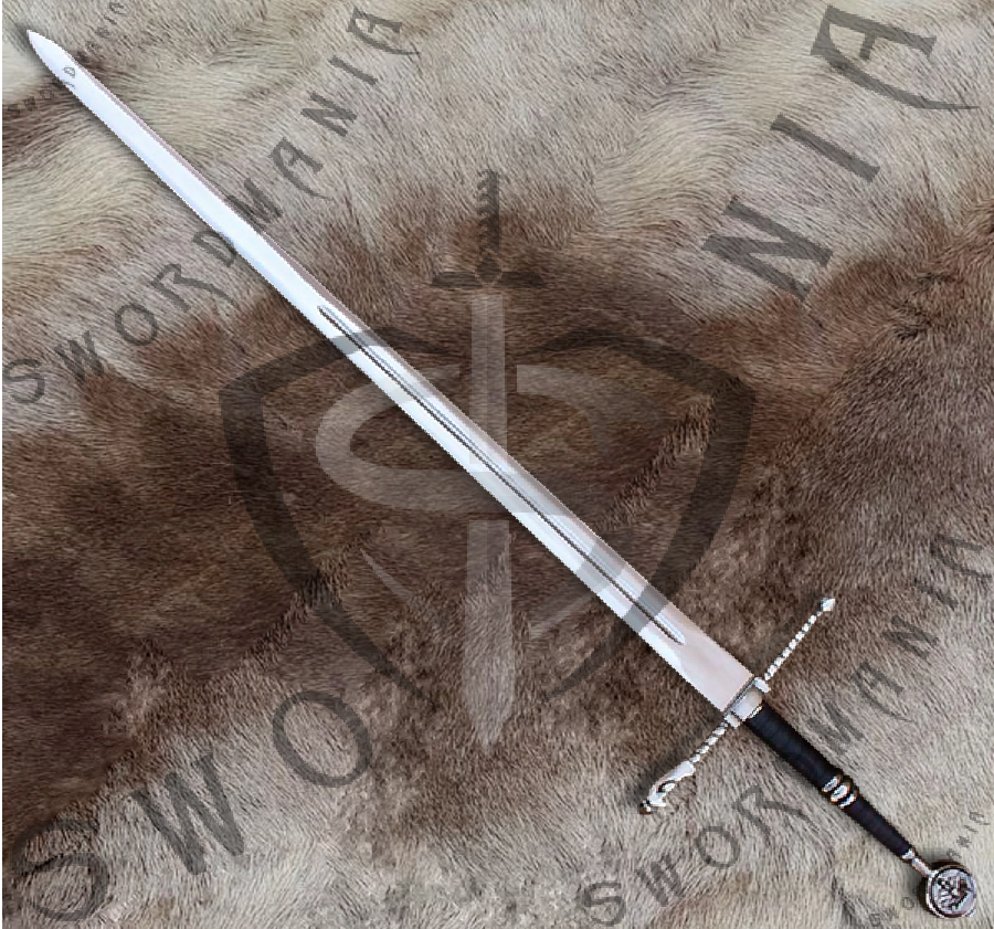 Witcher Bremervoord Silver Sword Geralt's Bremervoord Silver Sword with Wall Plaque and Scabbard-SM961