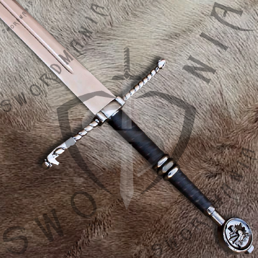 Witcher Bremervoord Silver Sword Geralt's Bremervoord Silver Sword with Wall Plaque and Scabbard-SM961