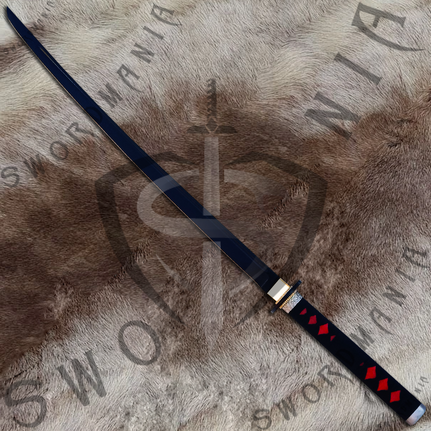 Demon Slayer Tanjiro Kamado Nichirin Sword with Plaque and Scabbard