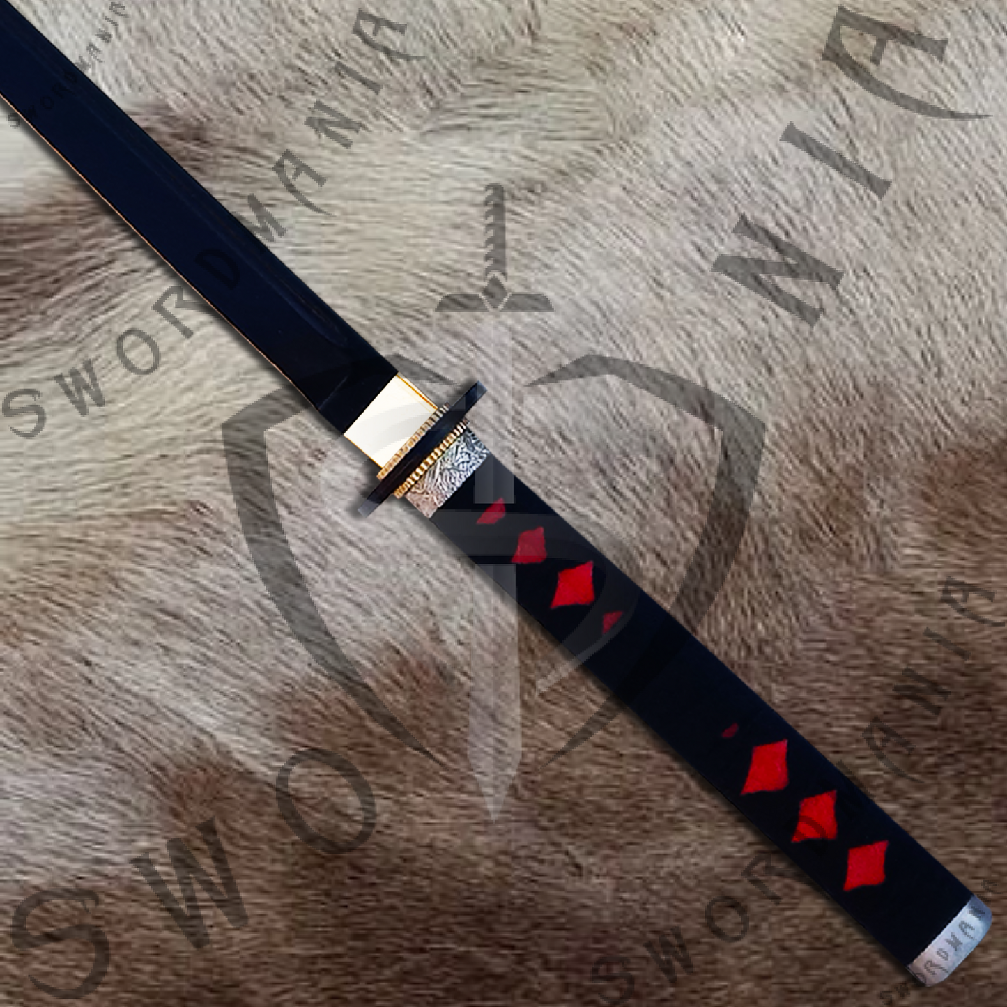Demon Slayer Tanjiro Kamado Nichirin Sword with Plaque and Scabbard
