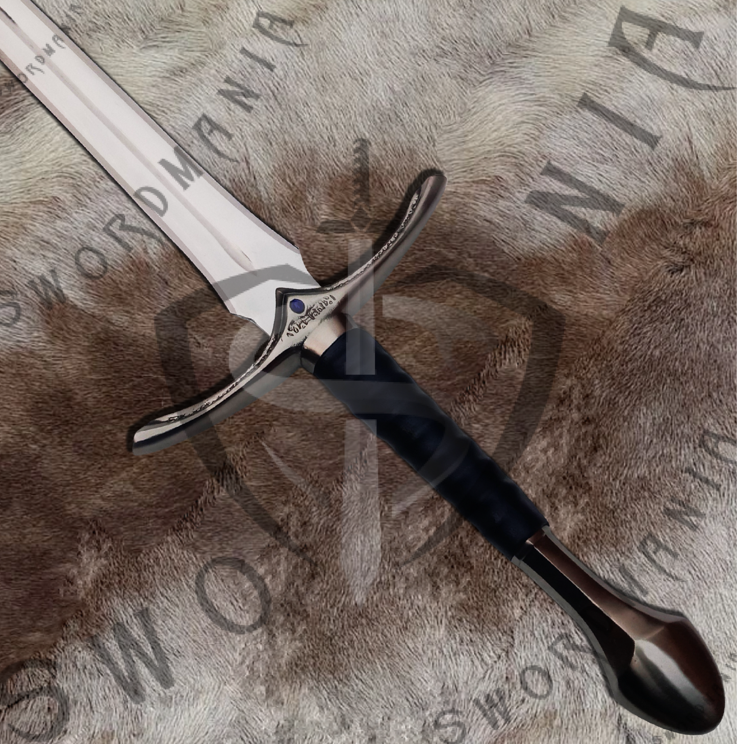 The hilt additionally has elvish inscriptions on it to adore the high polish blade which enhances black glamdring sword.