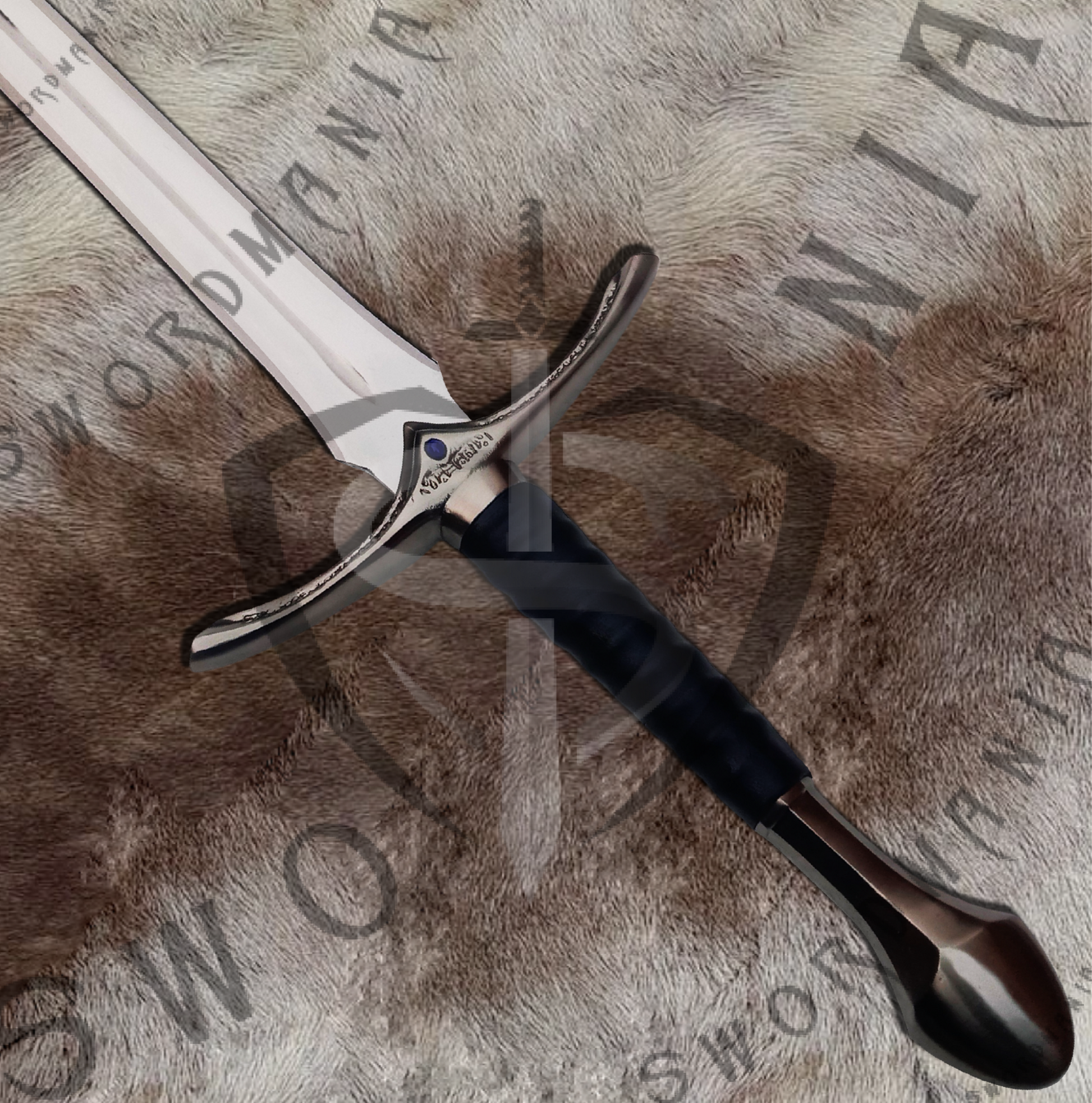 The black glamdring  hilt additionally has elvish inscriptions on it to adore the high polish blade that pays homage to Turgon, the original owner as described by Elrond in The Hobbit.