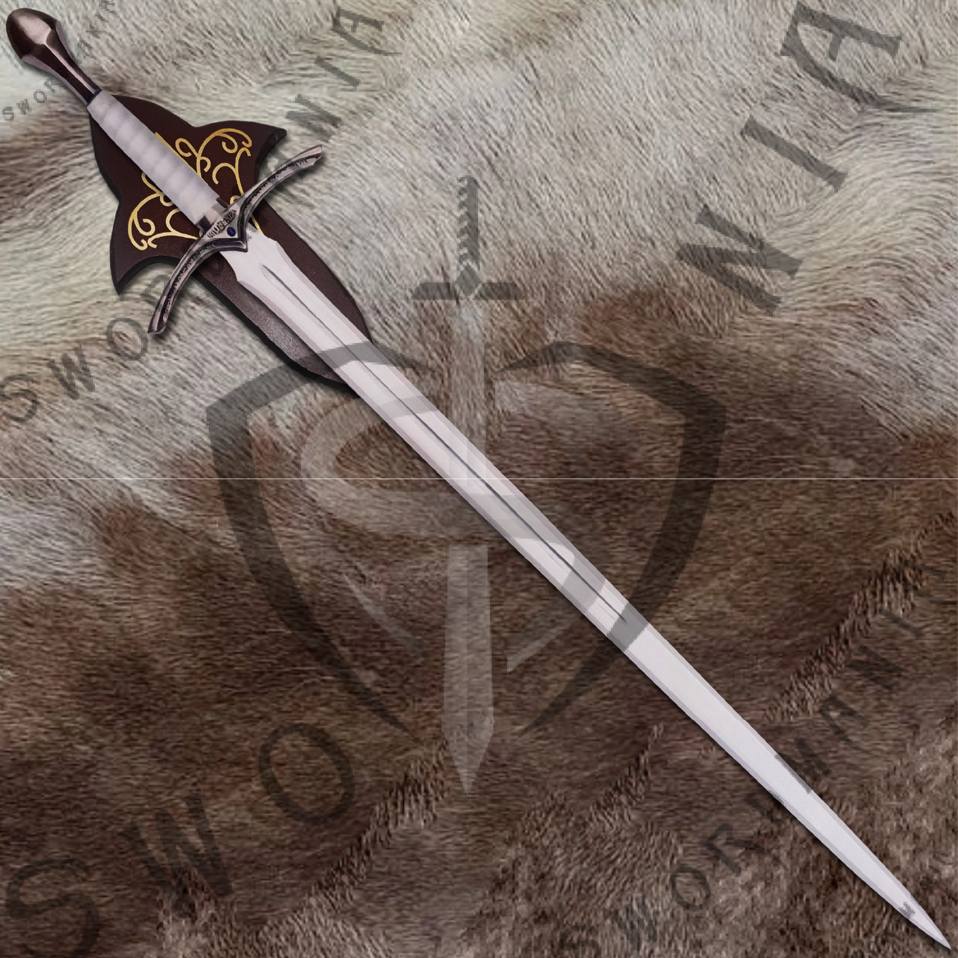 To display your cosplay replica of White Glamdring Sword, we offer a FREE wooden complimentary plaque with metal fittings that allow you to display your sword with pride at your home or office.