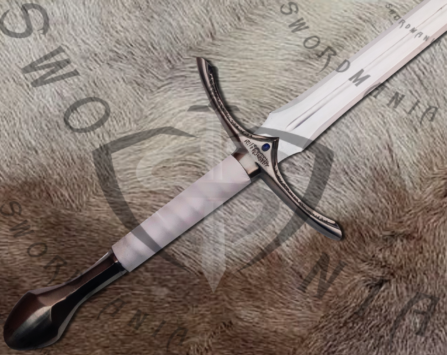 The hilt additionally has elvish inscriptions on it to adore the high polish blade which enhances white glamdring sword.