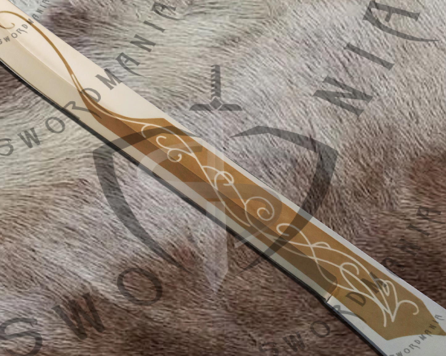 The blade of Fighting Knives of Legolas is high gloss finish with fuller and contains elvish inscription on blade and hilt.