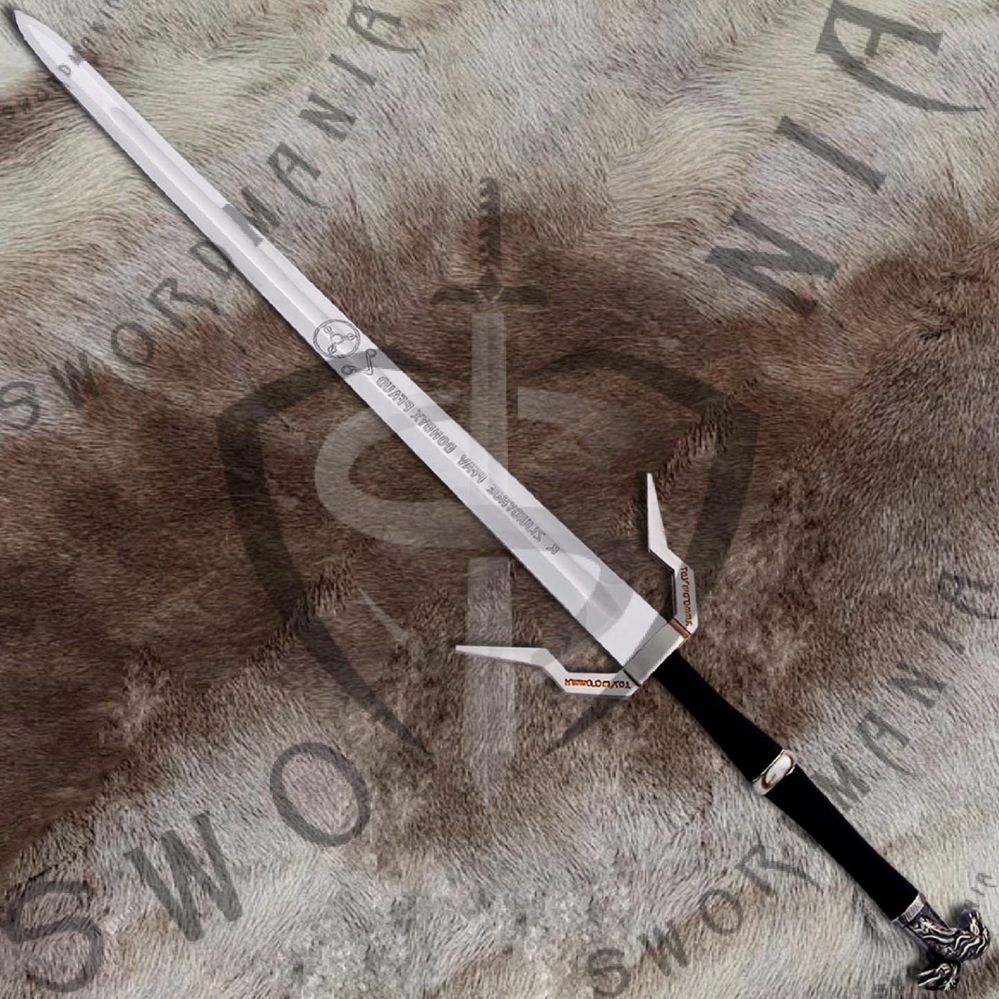 Witcher Geralt's Silver Sword with Wall Plaque and Scabbard-SM971