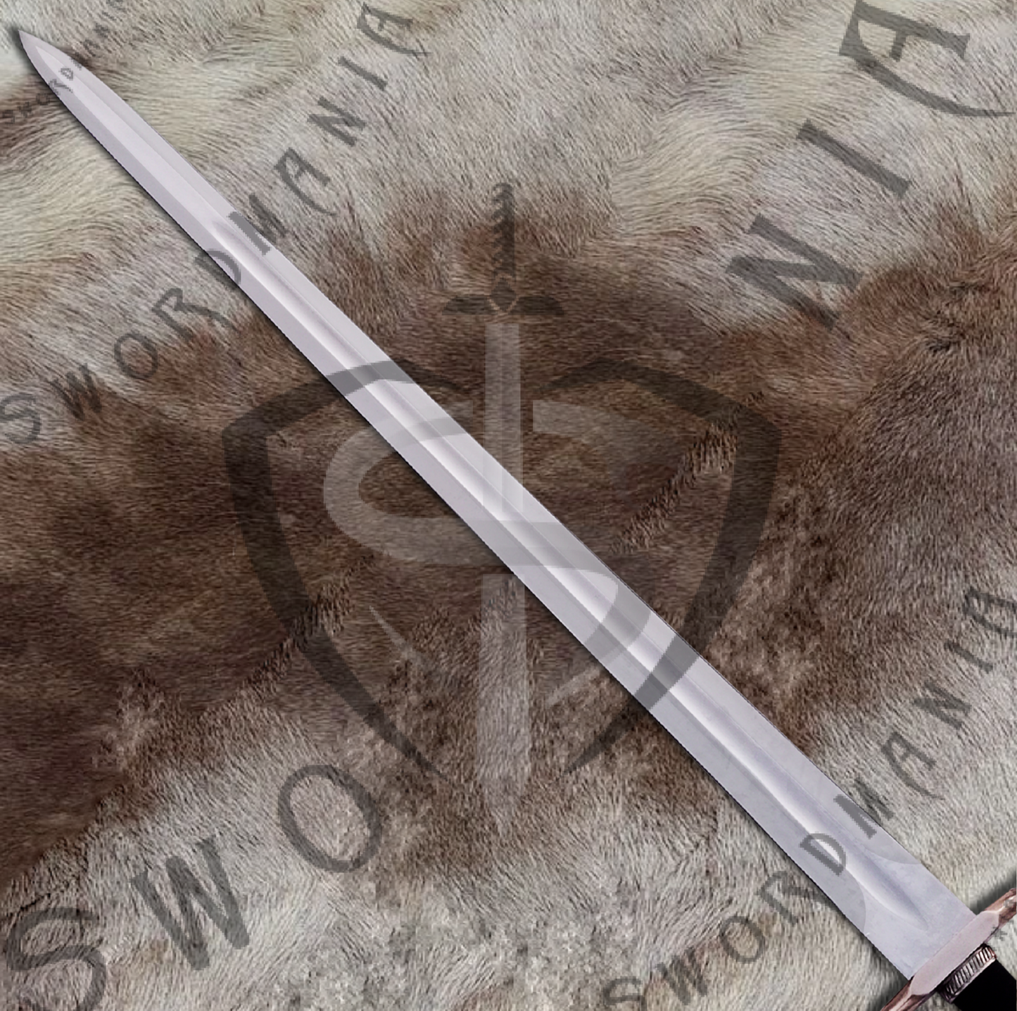 Witcher Geralt's Feline Steel Sword (Black) with Wall Plaque and Scabbard-SM974