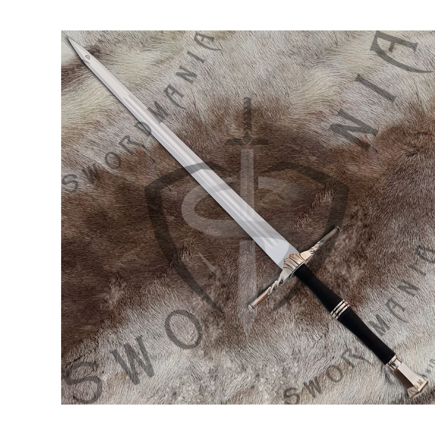 Witcher Geralt's Maribor Steel Sword with Wall Plaque and Scabbard-SM976