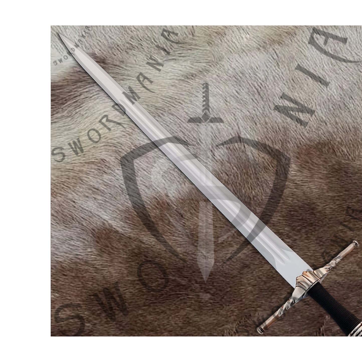 Witcher Geralt's Maribor Steel Sword with Wall Plaque and Scabbard-SM976
