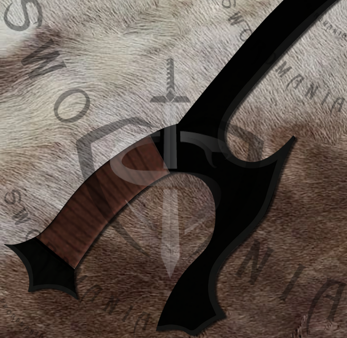 The knife's handle is also forged full tang, making the entire knife a one piece knife. The handle has leather wrapping on it, offering better grip and practicality while using.