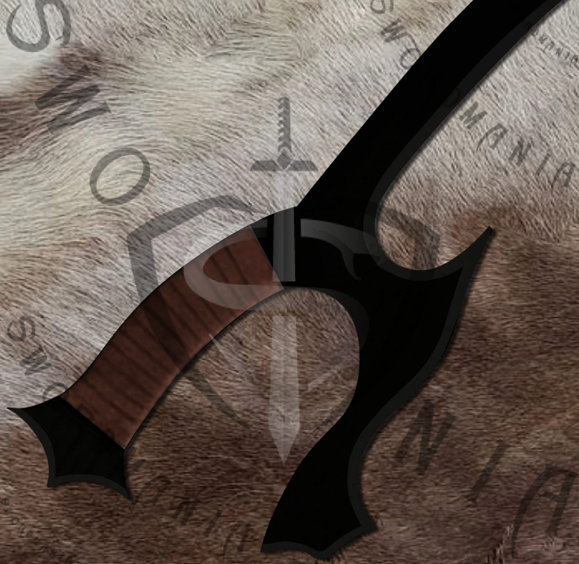 The knife's handle is also forged full tang, making the entire knife a one piece knife. The handle has leather wrapping on it, offering better grip and practicality while using.
