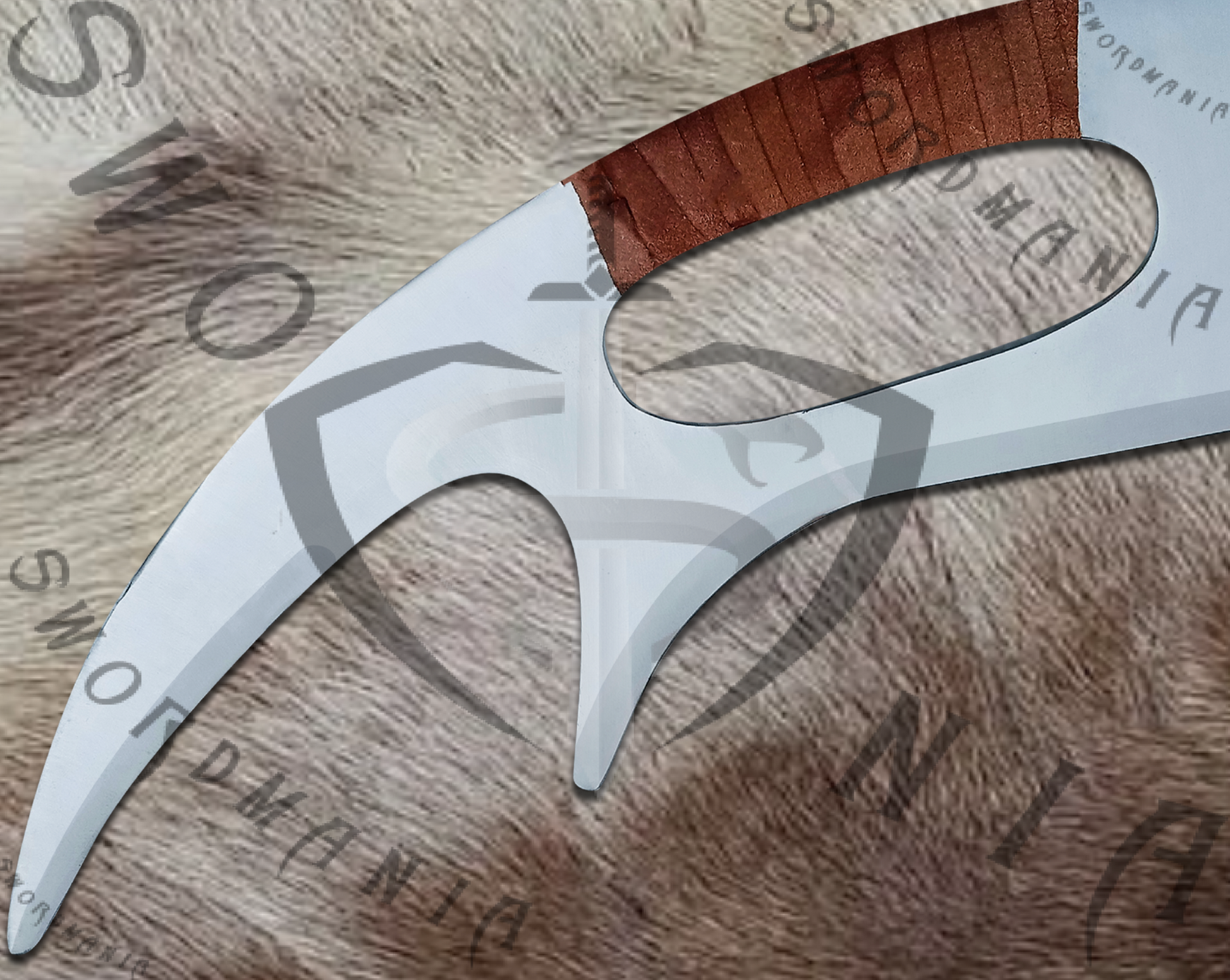 The forged blade features the exquisite high polish finish that is edged and for its safety during carriage and cosplay, we offer a free complimentary stitched sheath with pure leather to perfectly couple the high quality.