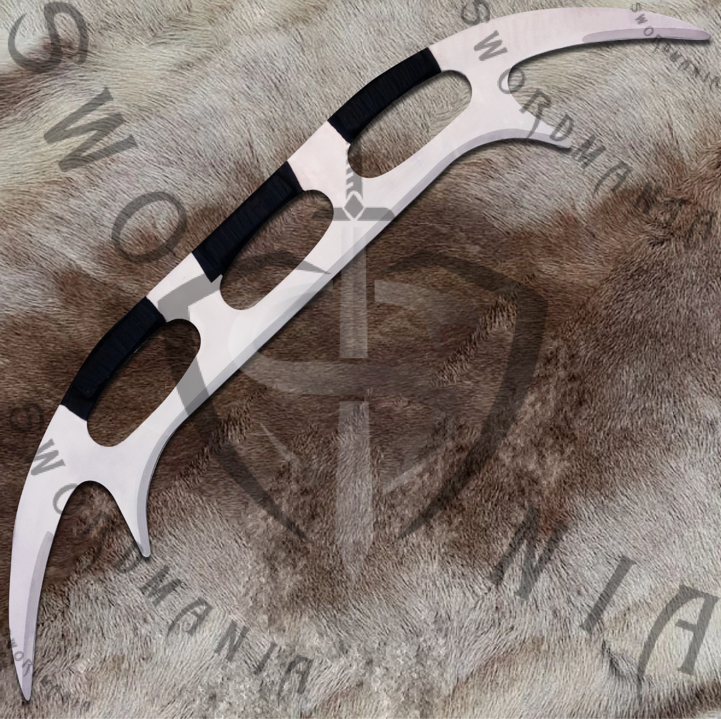Klingon Sword of Klingons from Star Trek high polish with black wrapping,a 45in sword, a finely crafted scabbard and a display plaque. Swordmania offers all of these in its replica starting from just $79 with FREE shipping options available in some parts of USA, Canada & UK.
