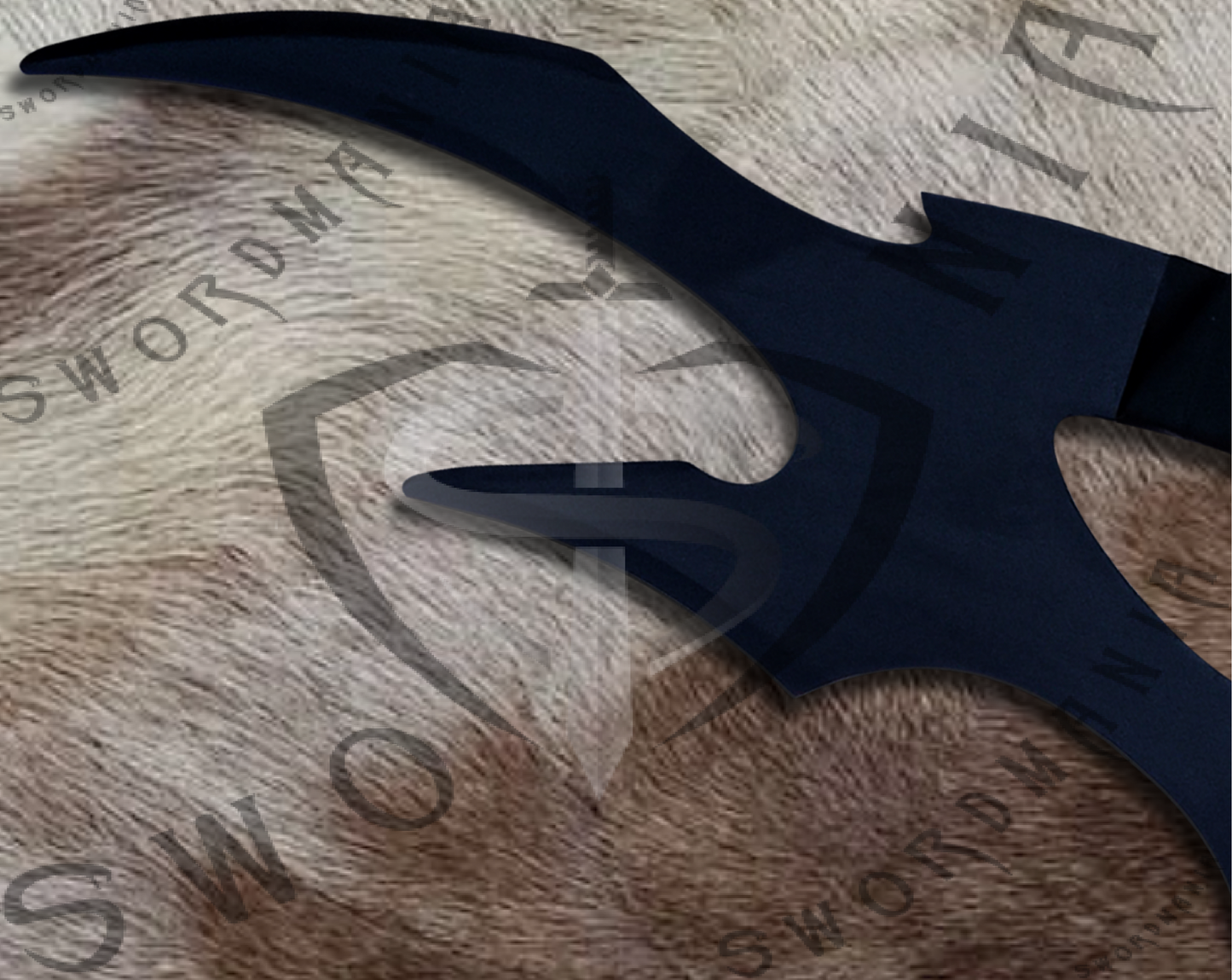 The sword's handle is also forged full tang, making the entire sword a one piece sword. The handle has leather wrapping on it, offering better grip and practicality while using.