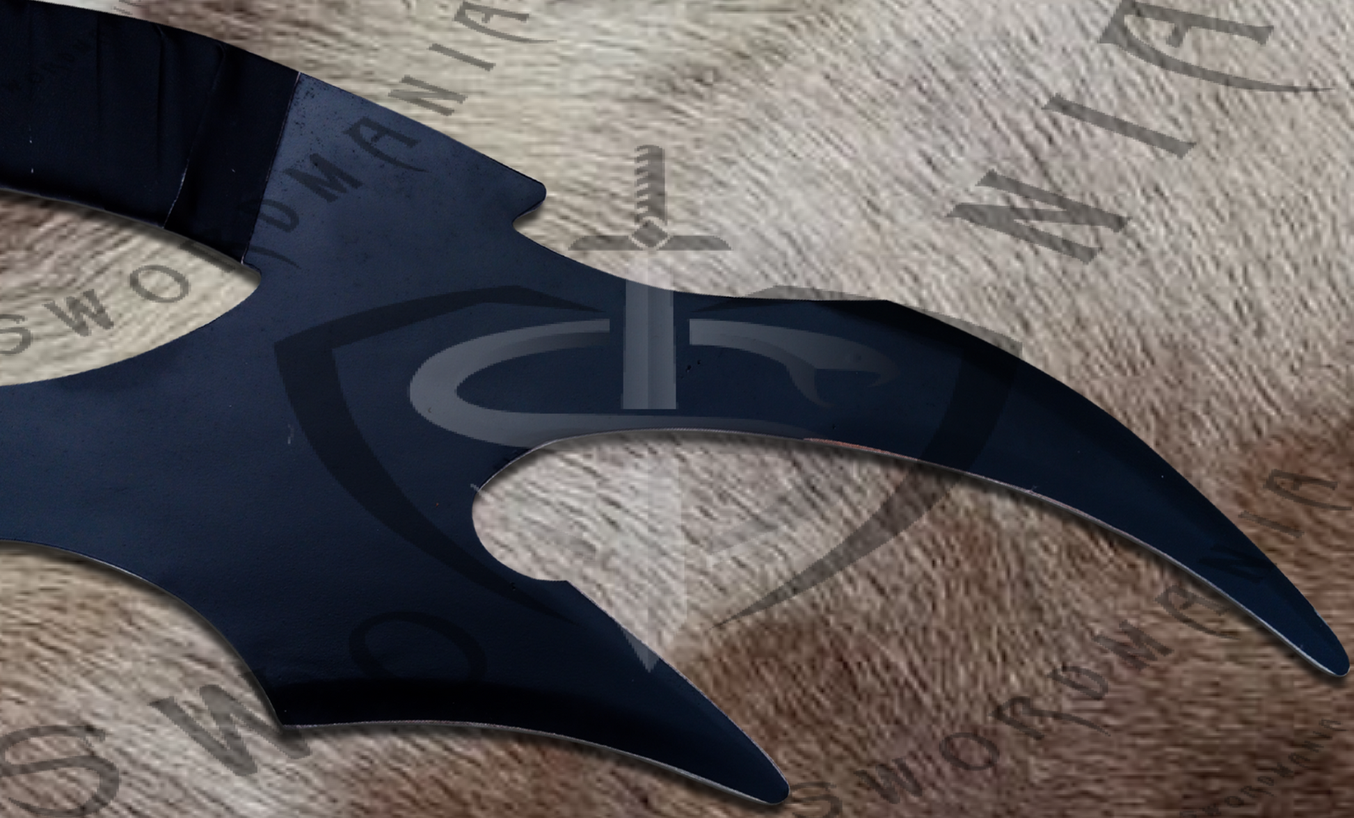 The sword's handle is also forged full tang, making the entire sword a one piece sword. The handle has leather wrapping on it, offering better grip and practicality while using.
