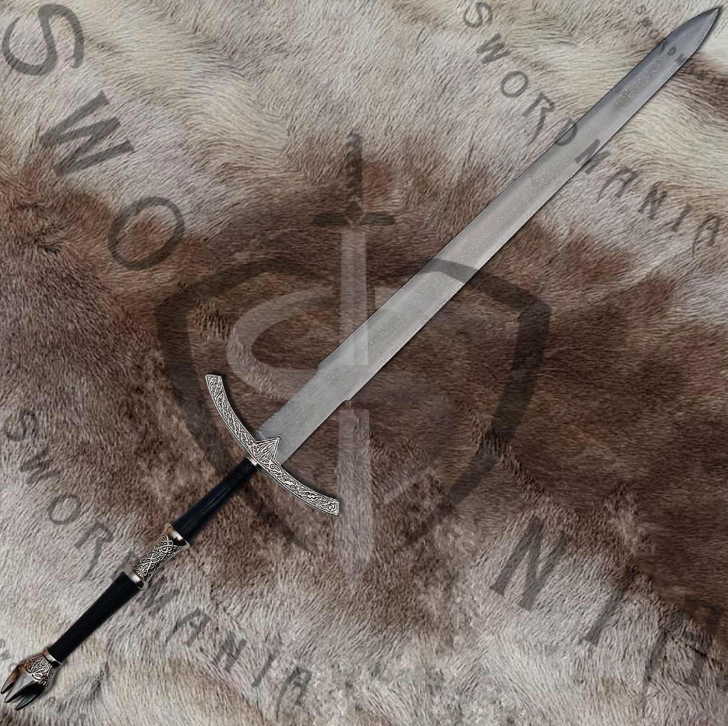 the blade of Witch King sword is high gloss finish with fuller and contains Mordor inscriptions and with acidic finish of blade that pays homage to Sauron's Commander, the Dark Lord as in Lord of The Rings.