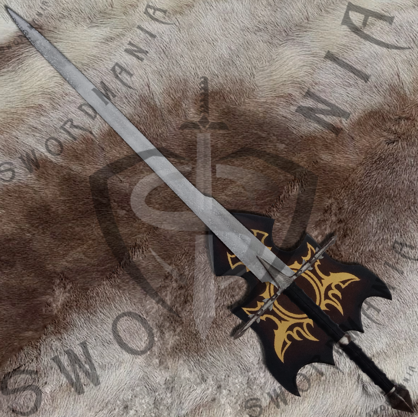 Ringwraith replica sword is handmade, hand forged full tang 45in full scale sword with a high polish finished blade that is edged and for its safety during carriage and cosplay, we offer a free complimentary plaque the high quality manufacturing of the sword of nazgul by expert swordsmiths at SWORDMANIA