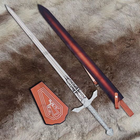 Elden Ring Greatsword Banished Knight's Sword with Wall Plaque and Scabbard
