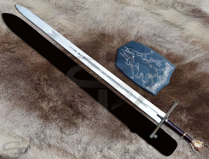 Chronicles of Narnia Rhindon Sword of High King Peter with Wall Plaque and Scabbard