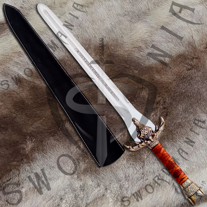 Conan The Barbarian Father Sword of Conan with Wall Plaque and Scabbard