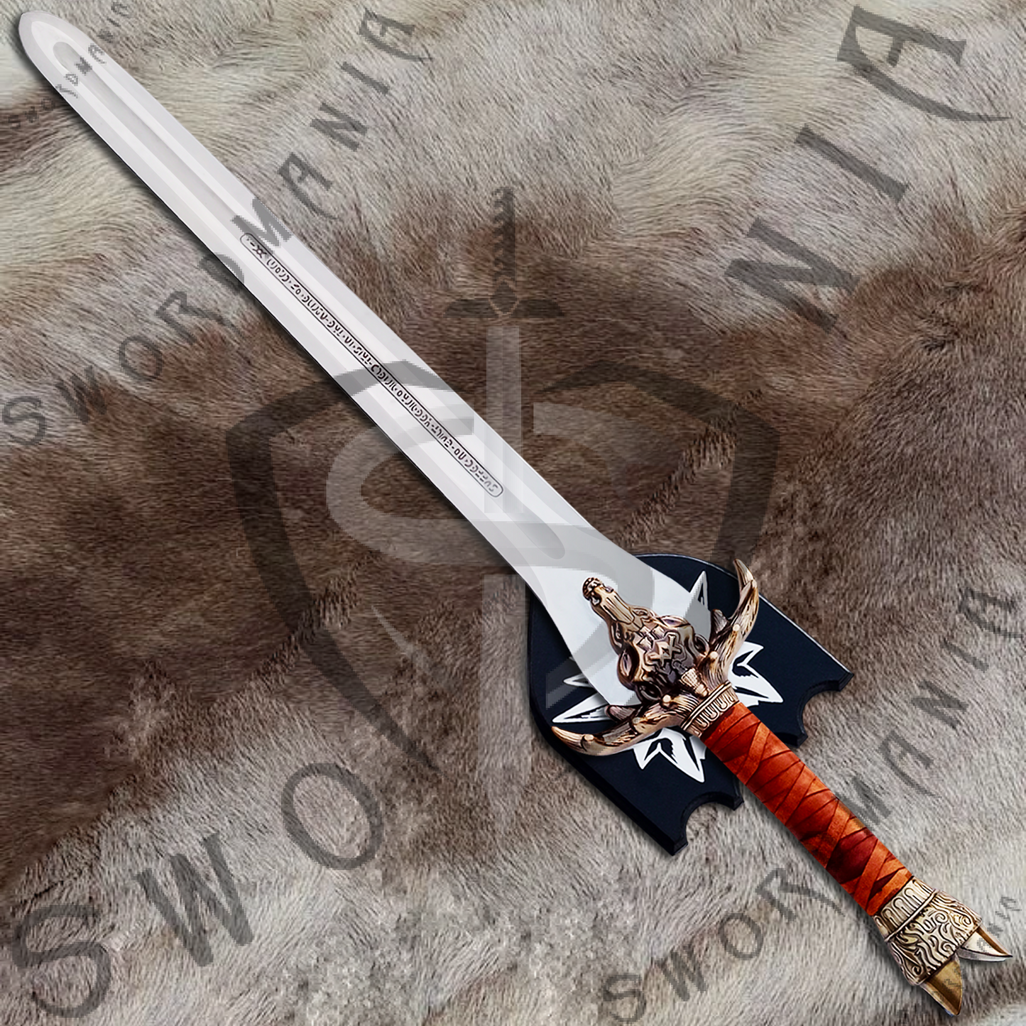 Conan The Barbarian Father Sword of Conan with Wall Plaque and Scabbard